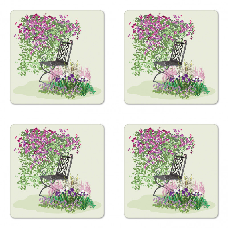 Flowers Blooming Garden Coaster Set Of Four