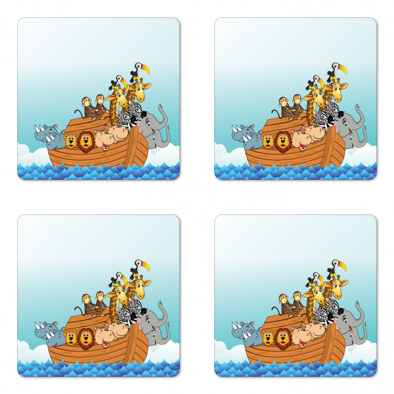 Ark Animal Couples Coaster Set Of Four