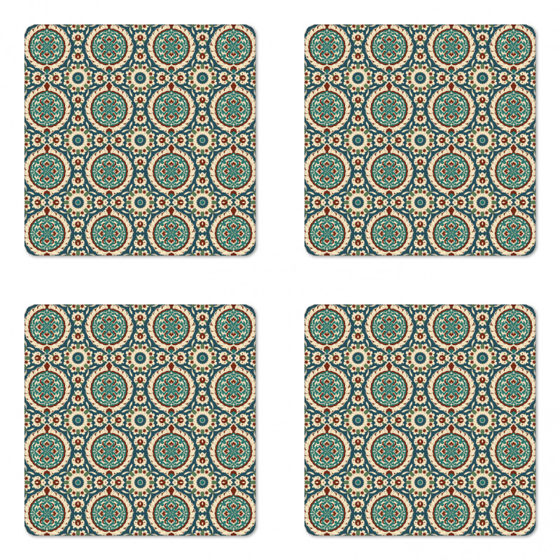 Retro Nostalgic Design Coaster Set Of Four