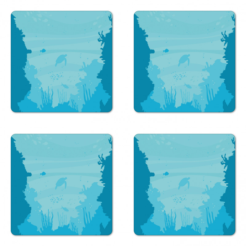 Fish in the Ocean Coaster Set Of Four