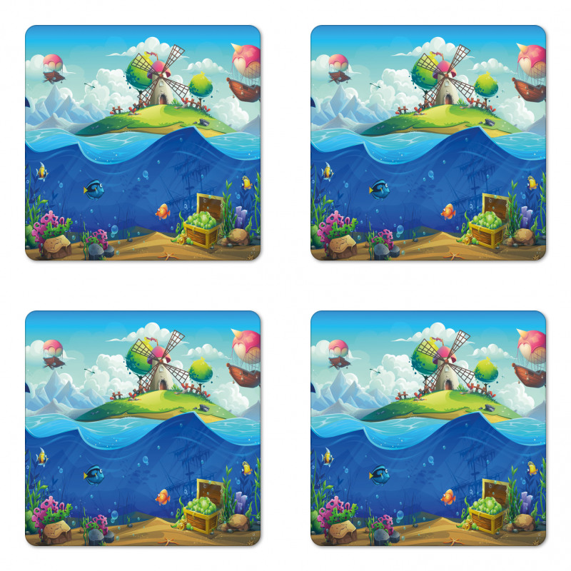 Undersea Treasure Coaster Set Of Four