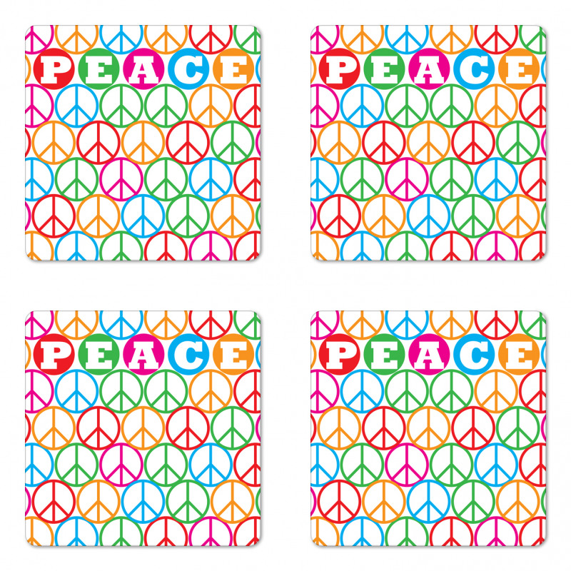 Peace Letters Coaster Set Of Four