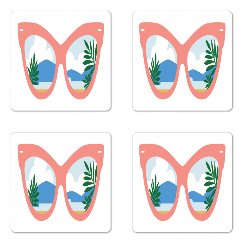 Beach Summer Accessory Coaster Set Of Four