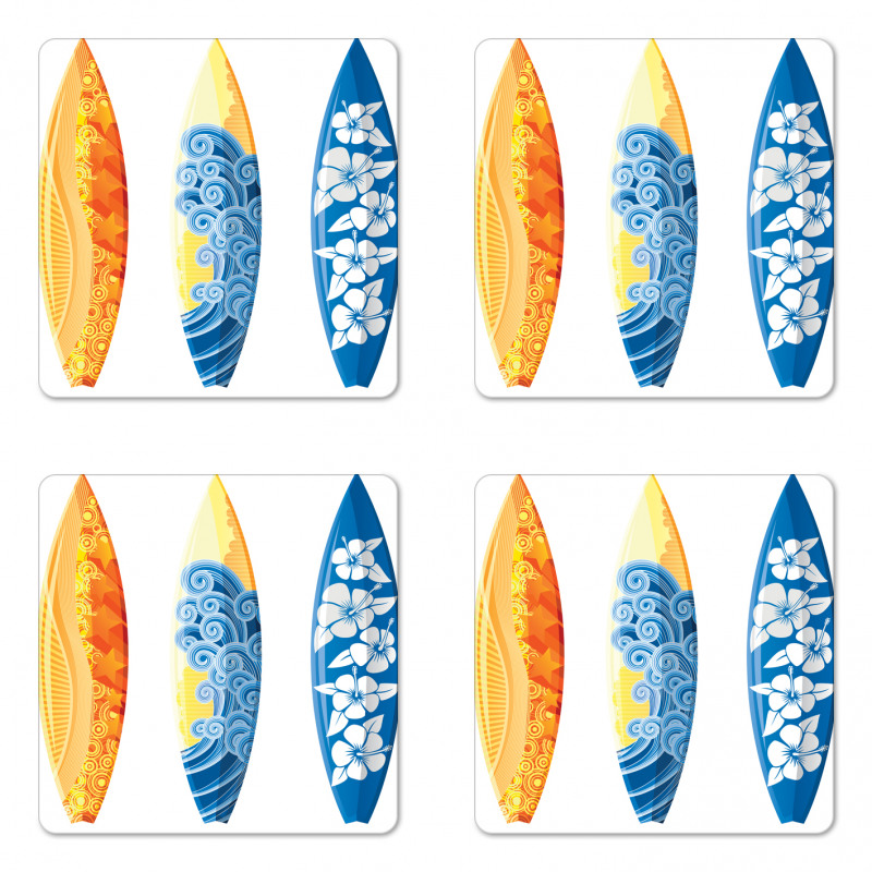 Surf Fun Water Sports Coaster Set Of Four