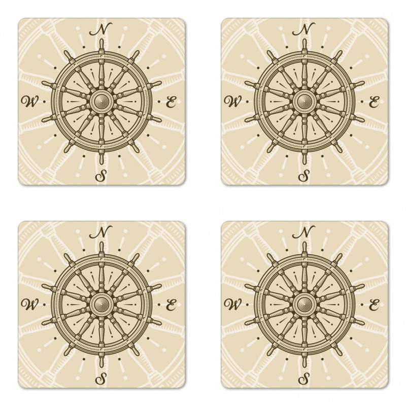 Steering Wheel Travel Coaster Set Of Four