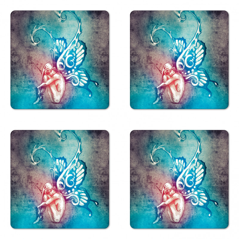 Butterfly Winged Fairy Coaster Set Of Four