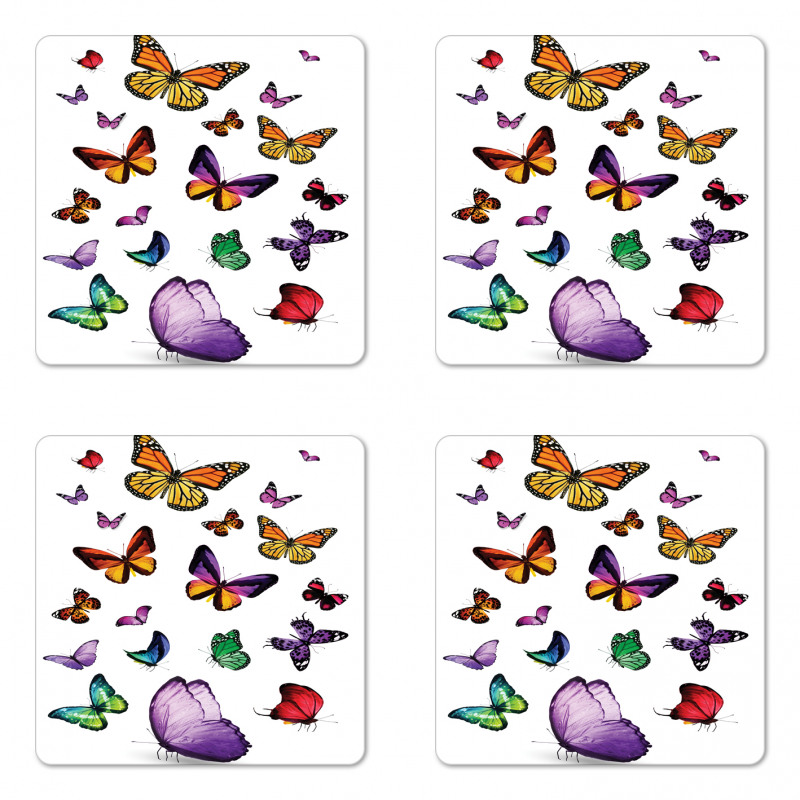 Flying Butterflies Coaster Set Of Four