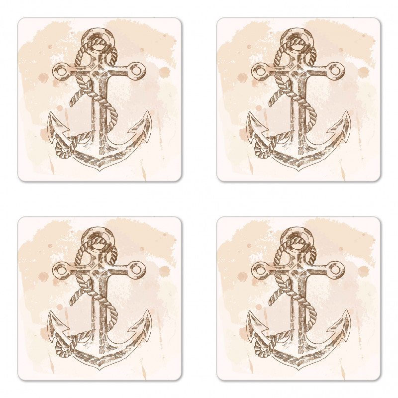 Navy Rope Summer Holiday Coaster Set Of Four