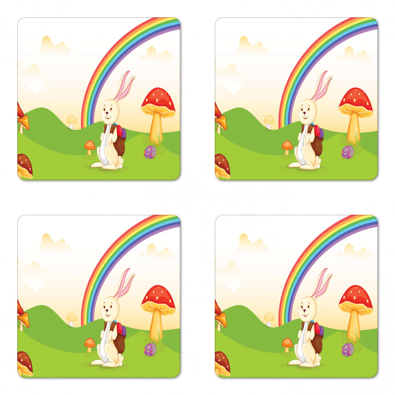 Bunny Easter Egg Kids Coaster Set Of Four