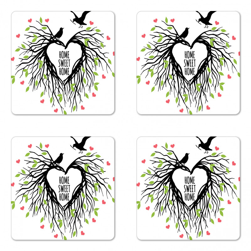 Romantic Bird Coaster Set Of Four