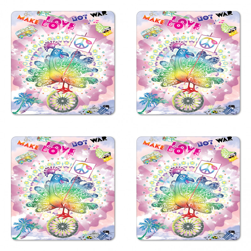 Tropical Turkey Coaster Set Of Four