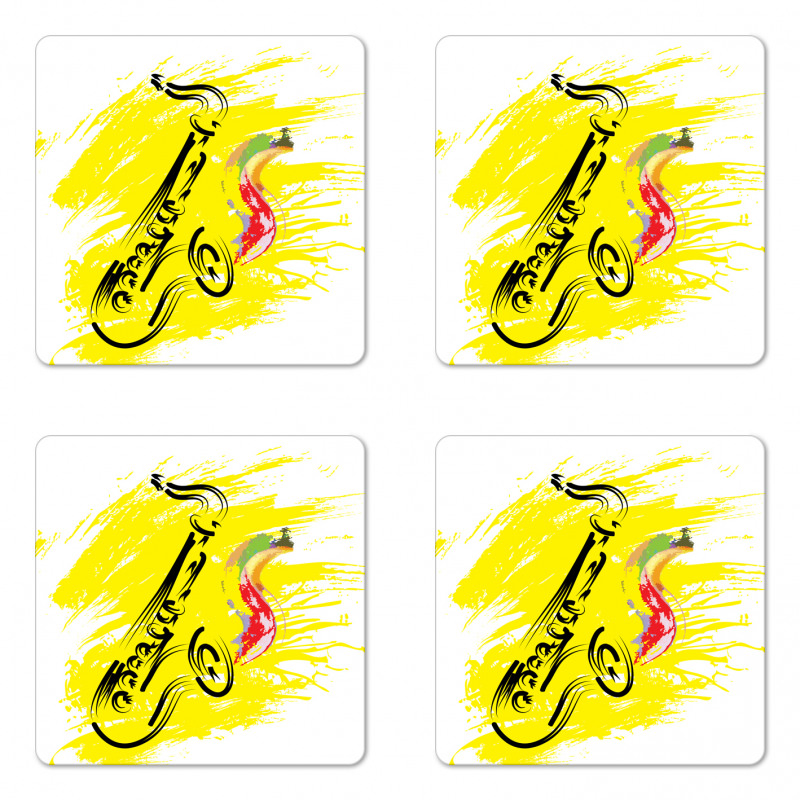 Jazz Saxophone Coaster Set Of Four