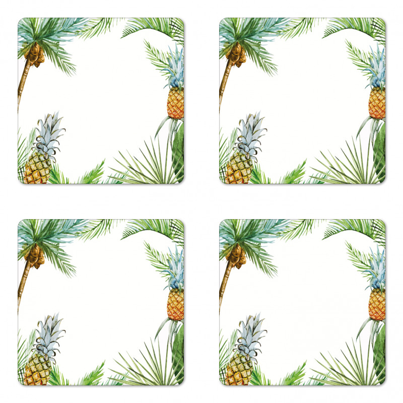 Exotic Palm Trees Coaster Set Of Four