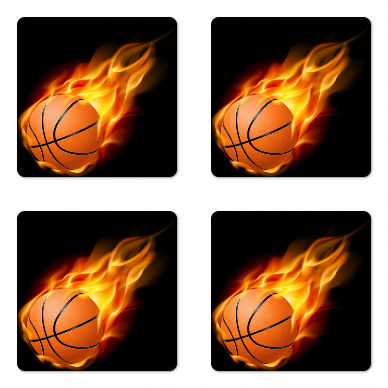 Basketball Fire Shoot Coaster Set Of Four