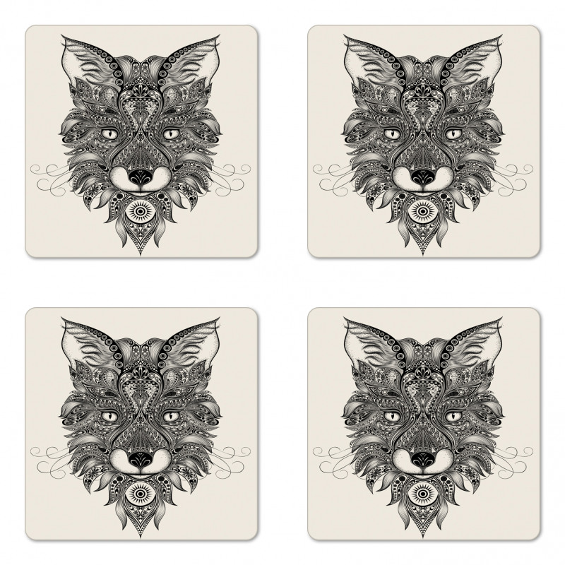 Mask Celtic Style Coaster Set Of Four