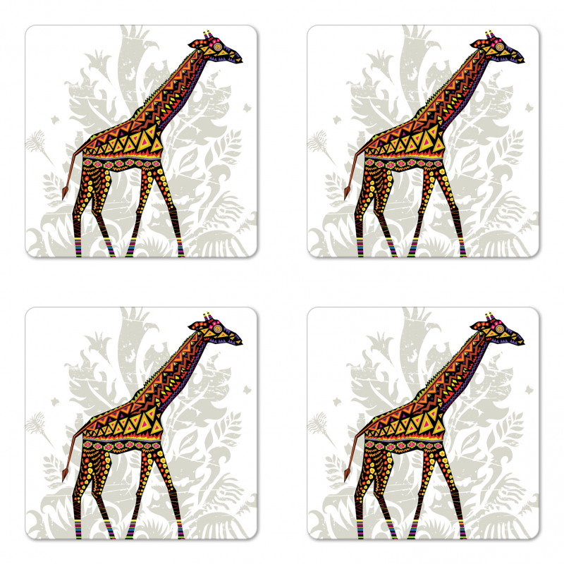 Animal Ethnic Coaster Set Of Four