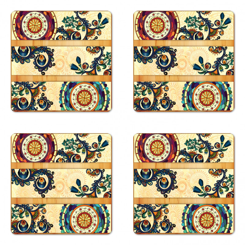 Eastern Batik Style Coaster Set Of Four