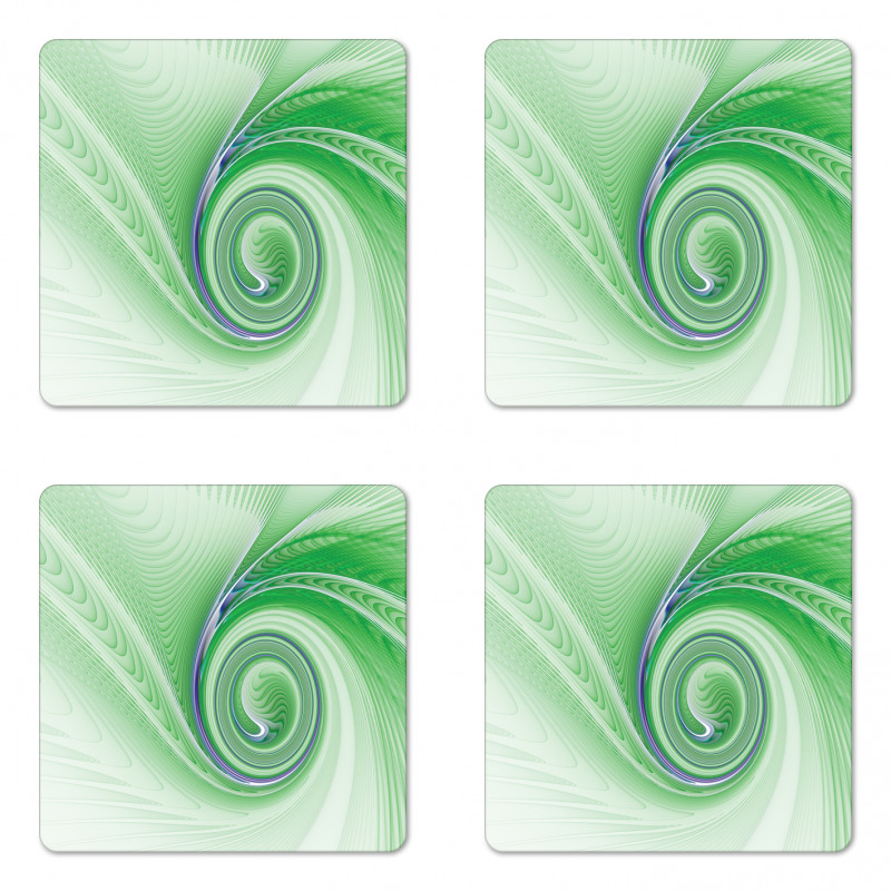 Abstract Fractal Spirals Coaster Set Of Four