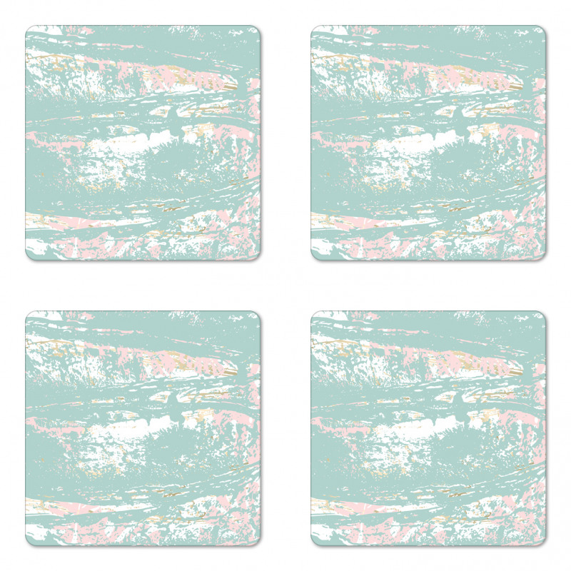 Abstract Grunge Strokes Art Coaster Set Of Four