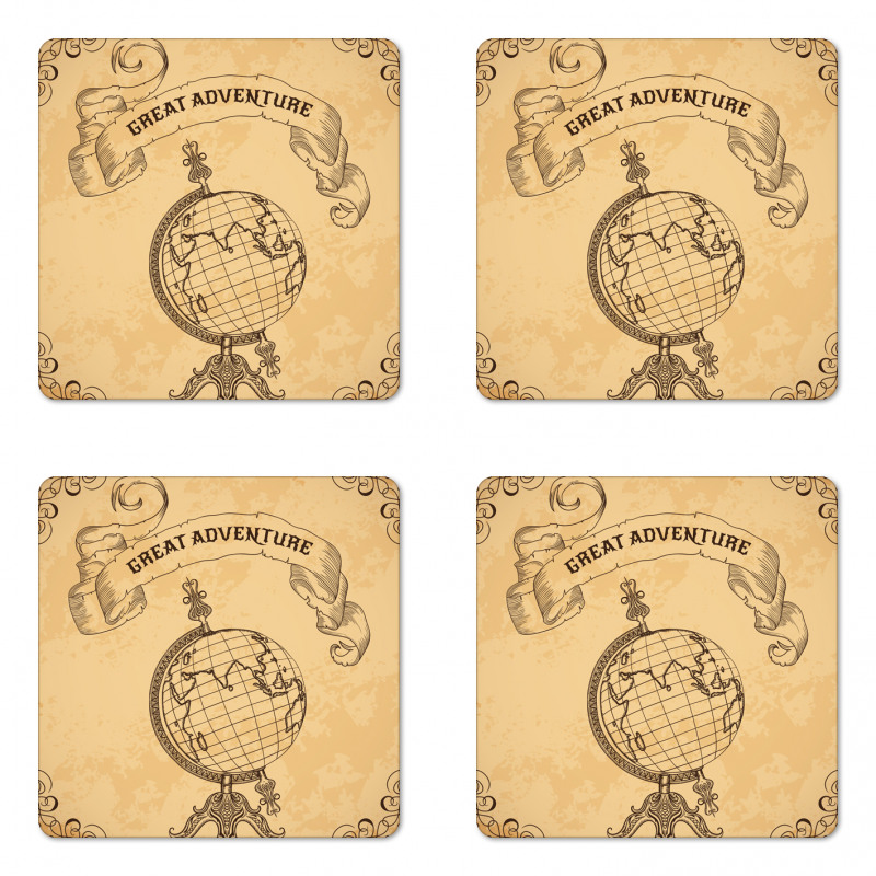 Adventure Words Coaster Set Of Four