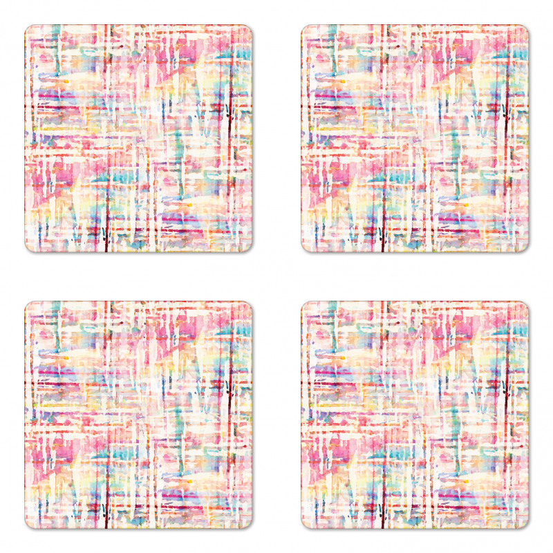 Grunge Mixed Coaster Set Of Four