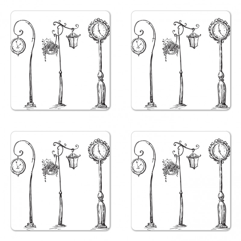 Street Clocks Urban Coaster Set Of Four