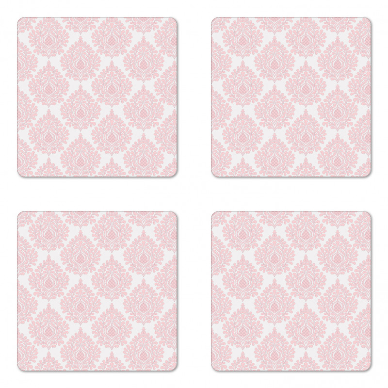 Pink Victorian Pattern Coaster Set Of Four