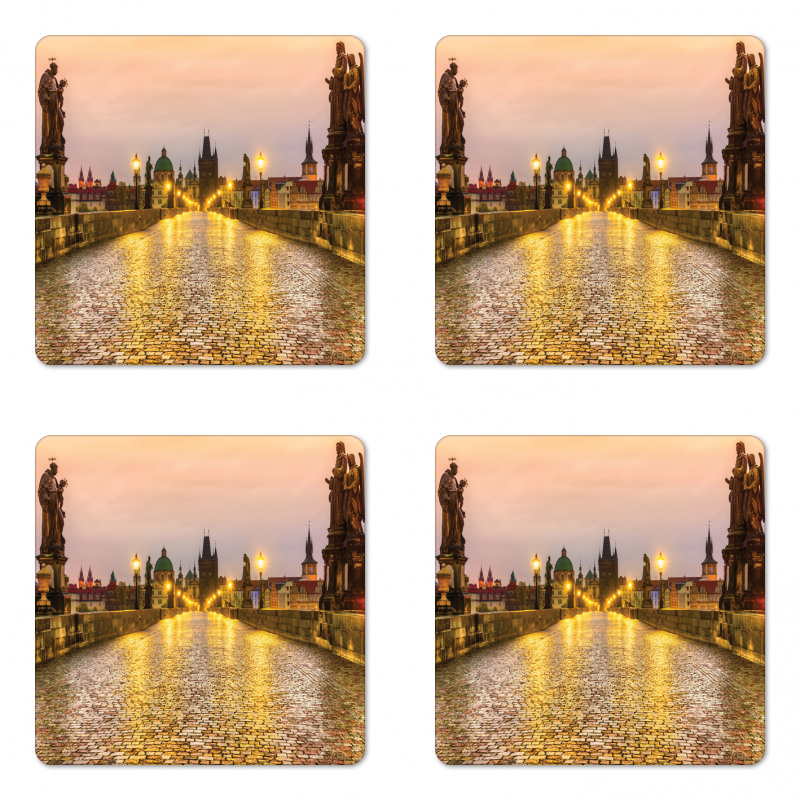 Old Town in Prague Coaster Set Of Four