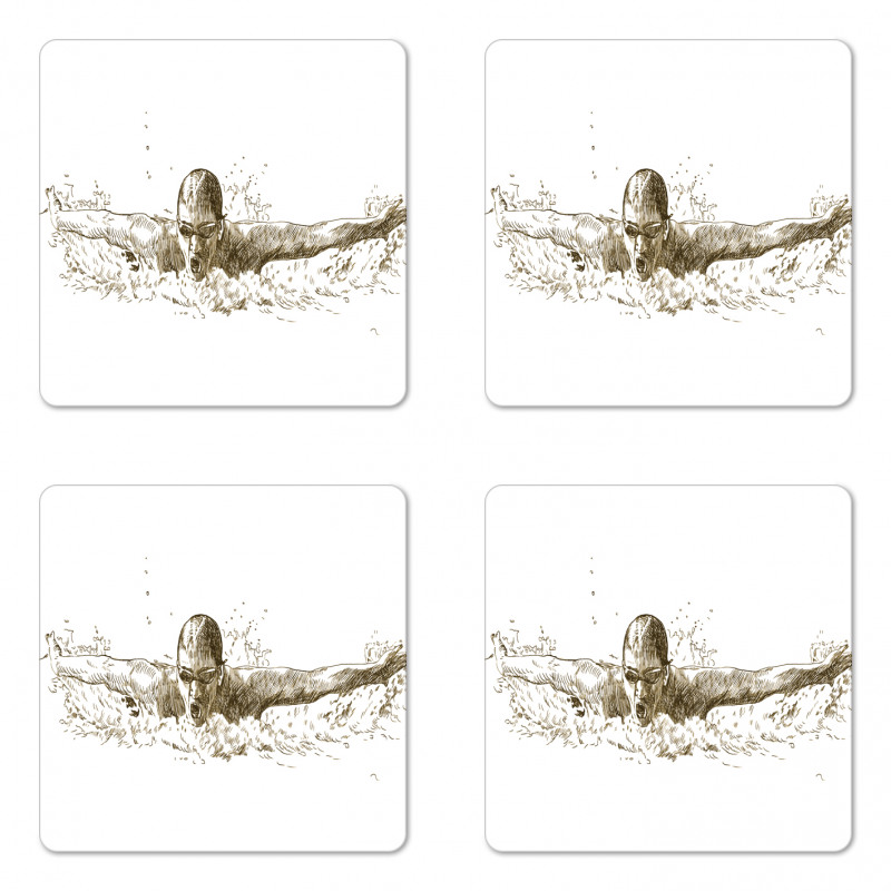 Olympics Swimming Coaster Set Of Four