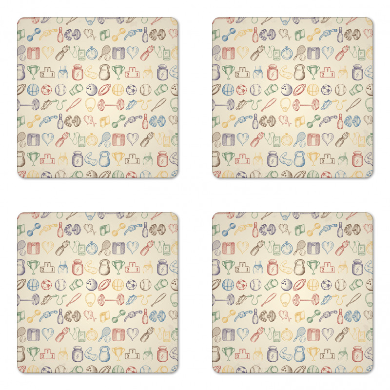 Fitness Sport Coaster Set Of Four