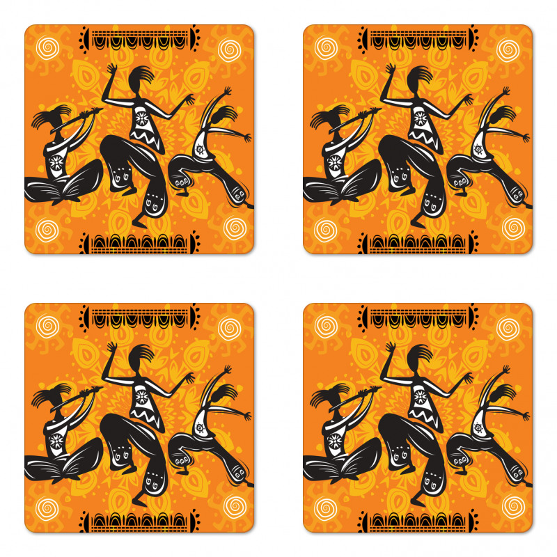 Native Dancer Tribal Coaster Set Of Four
