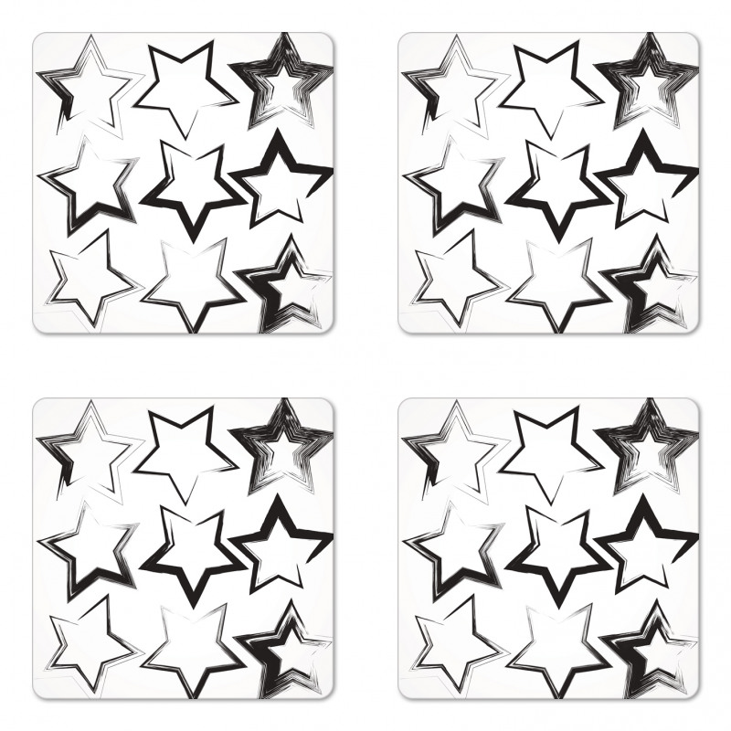 Grunge Art Design Coaster Set Of Four