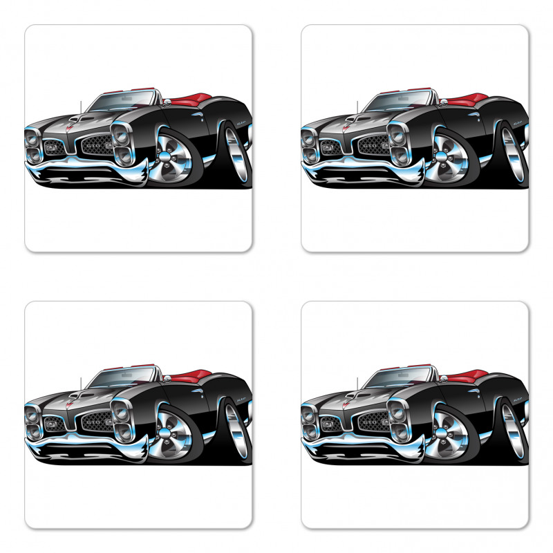 Nostalgic Sports Car Coaster Set Of Four