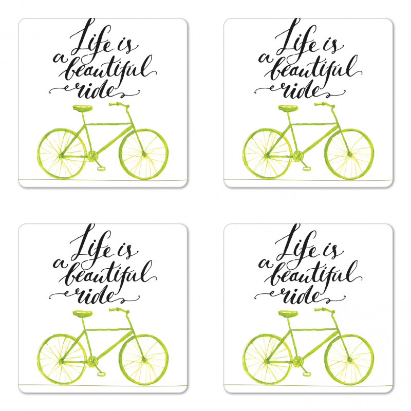 Life is a Bike Ride Coaster Set Of Four