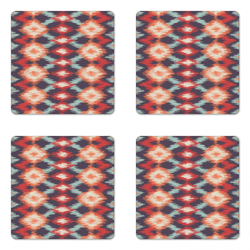 Oriental Weaving Style Coaster Set Of Four