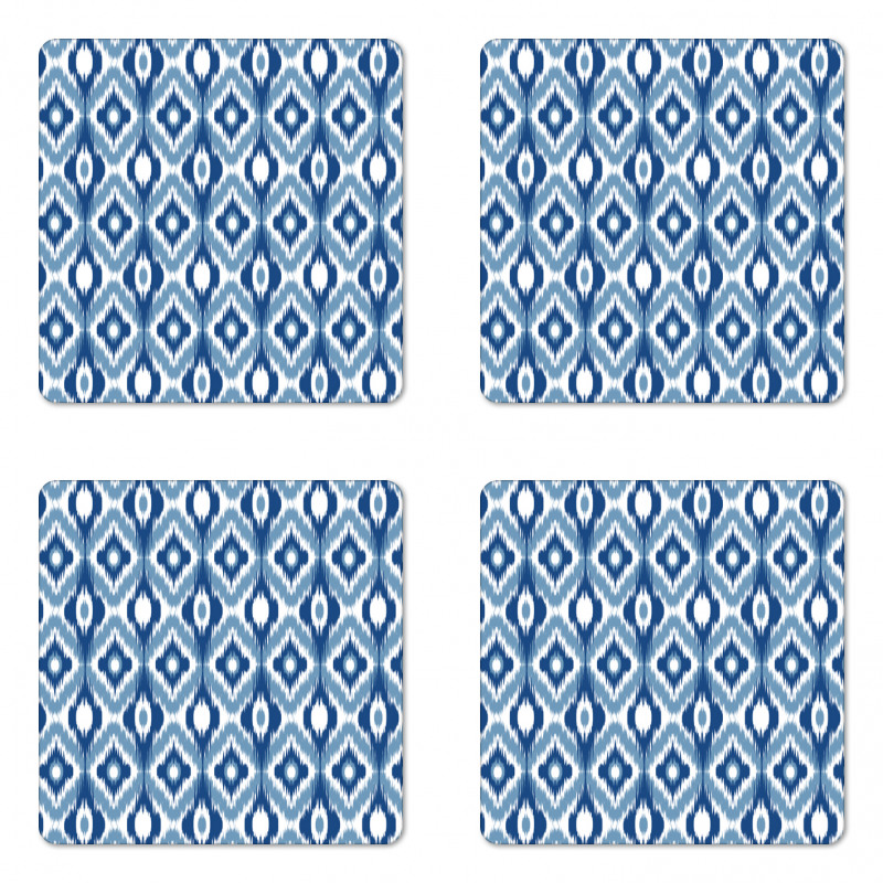 Ikat Motif Ethnic Coaster Set Of Four