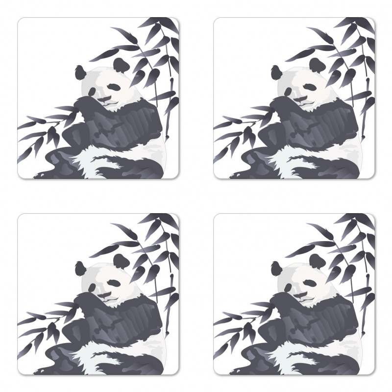 Panda in Zoo Chinese Coaster Set Of Four