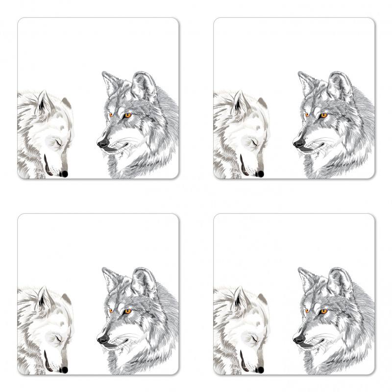 Sketchy Portraits Wildlife Coaster Set Of Four