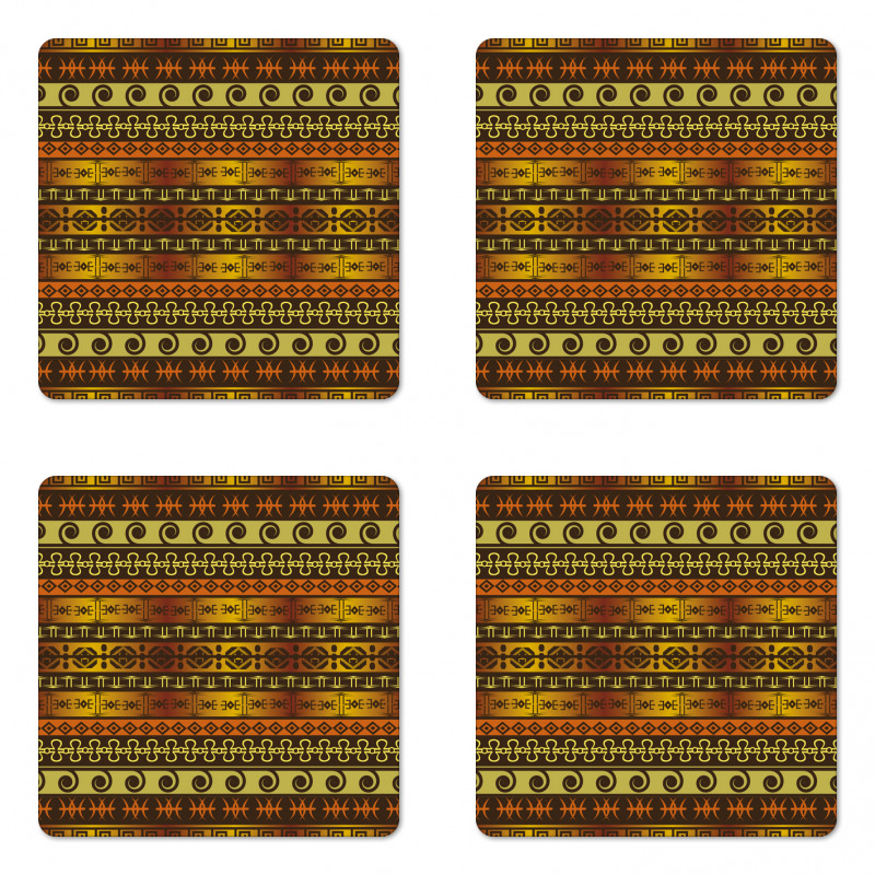 Geometric Indigenous Art Coaster Set Of Four