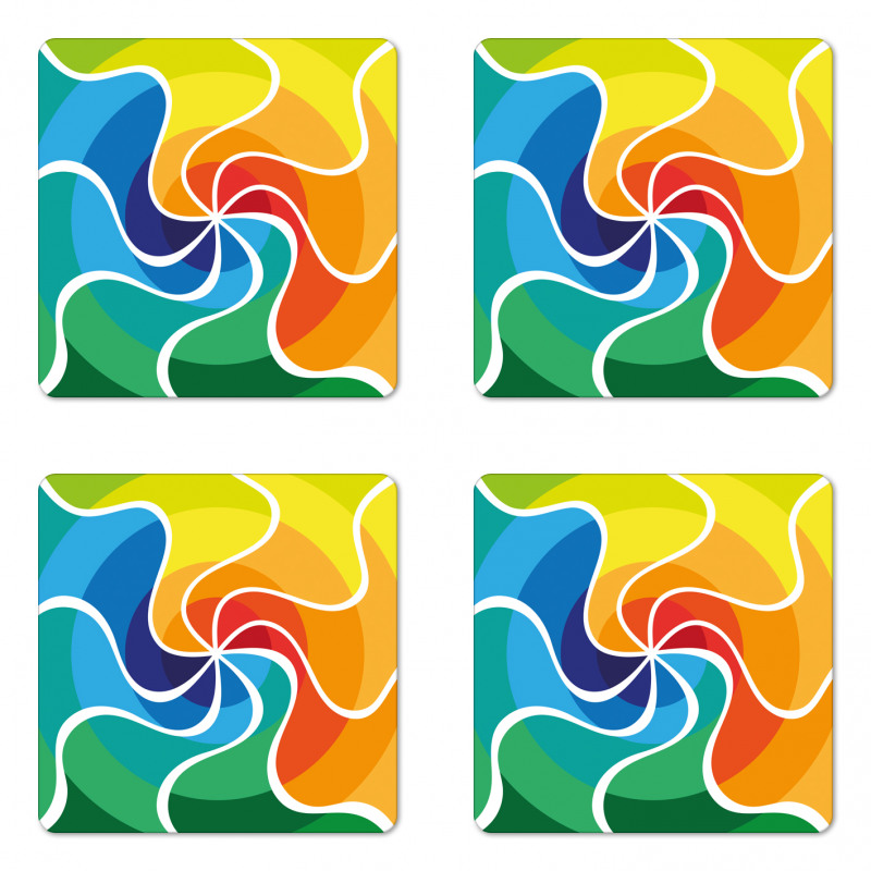 Rainbow Spiral Coaster Set Of Four