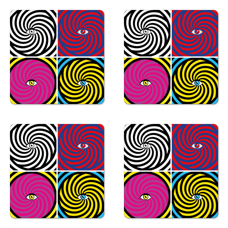 Pop Art Hypnotic Coaster Set Of Four