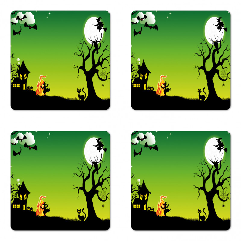 Dancing Witch Coaster Set Of Four