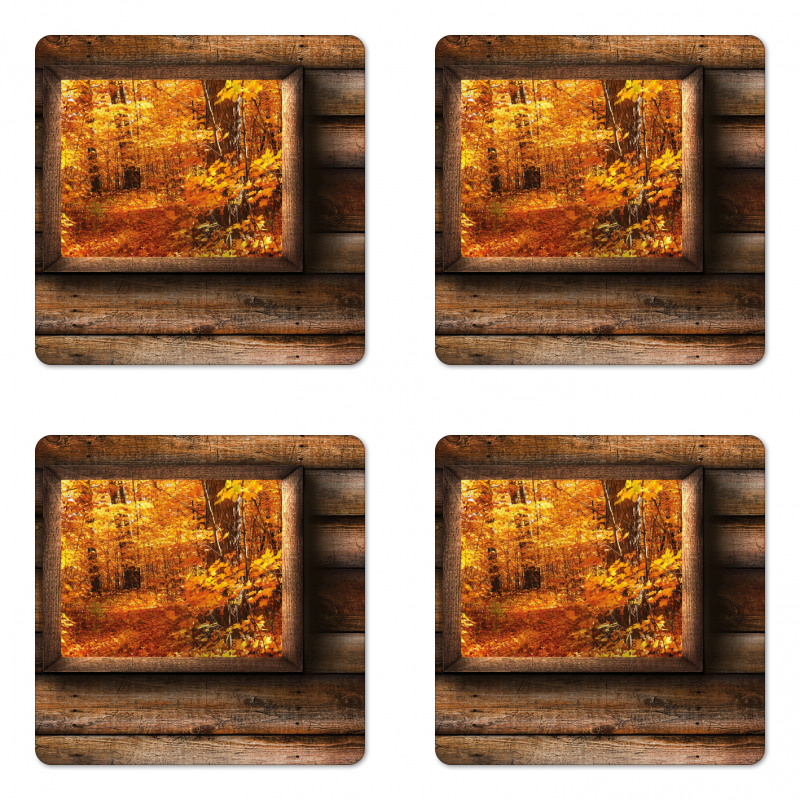 View from Rustic Cottage Coaster Set Of Four