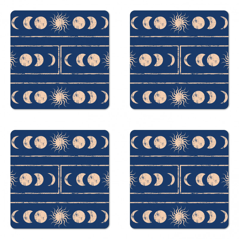 Sun Moon Astrology Coaster Set Of Four