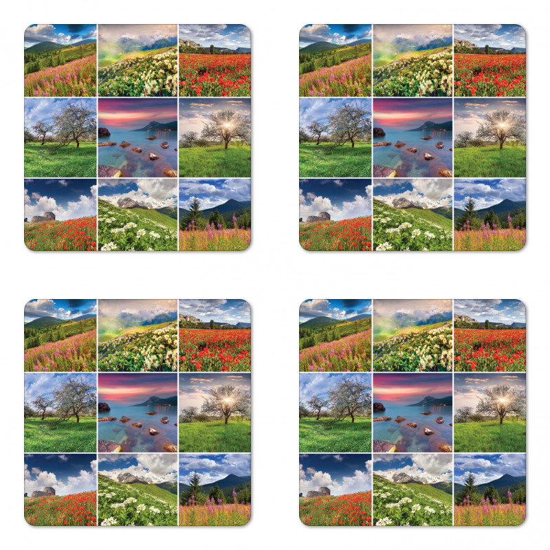 Summer Landscapes Rural Coaster Set Of Four