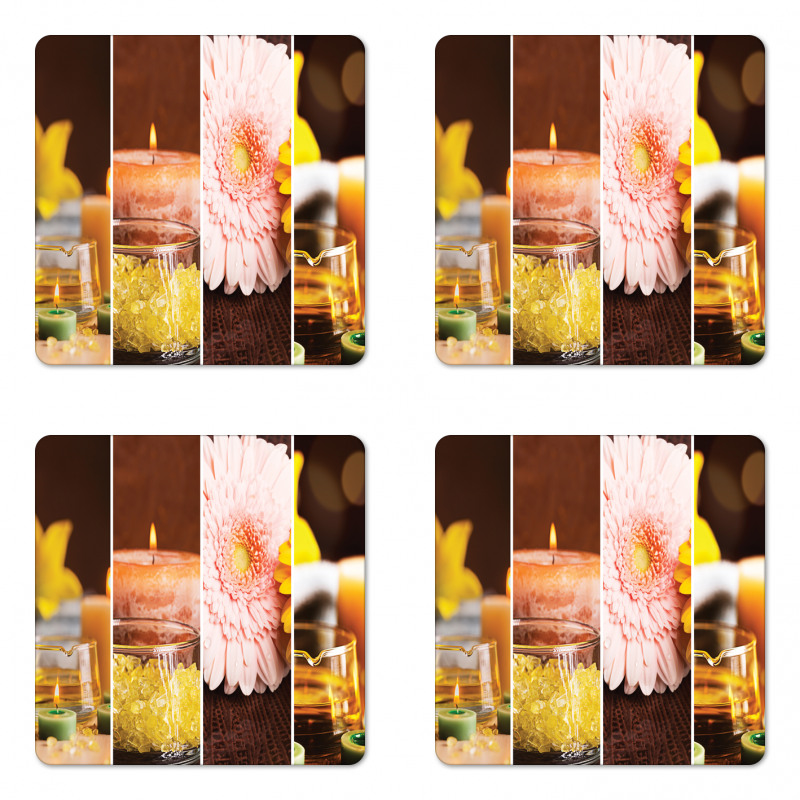 Gerbera Candles Spa Coaster Set Of Four