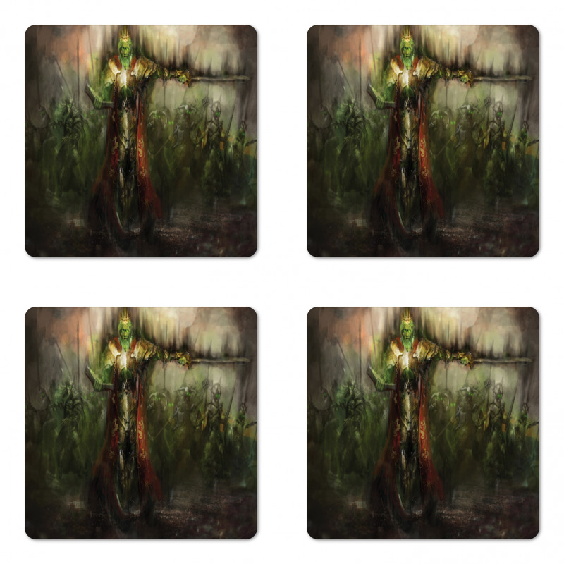 Ghost King in Field Coaster Set Of Four