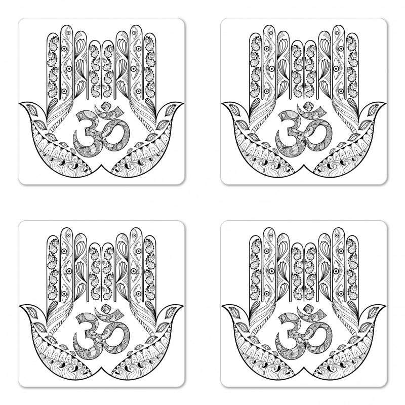 Paisley Mandala Coaster Set Of Four