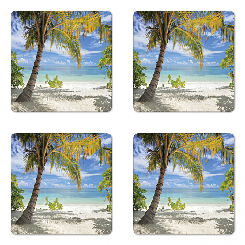 Palm Trees Coastline Coaster Set Of Four