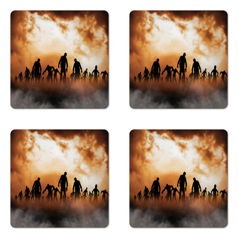 Zombies Misty Coaster Set Of Four